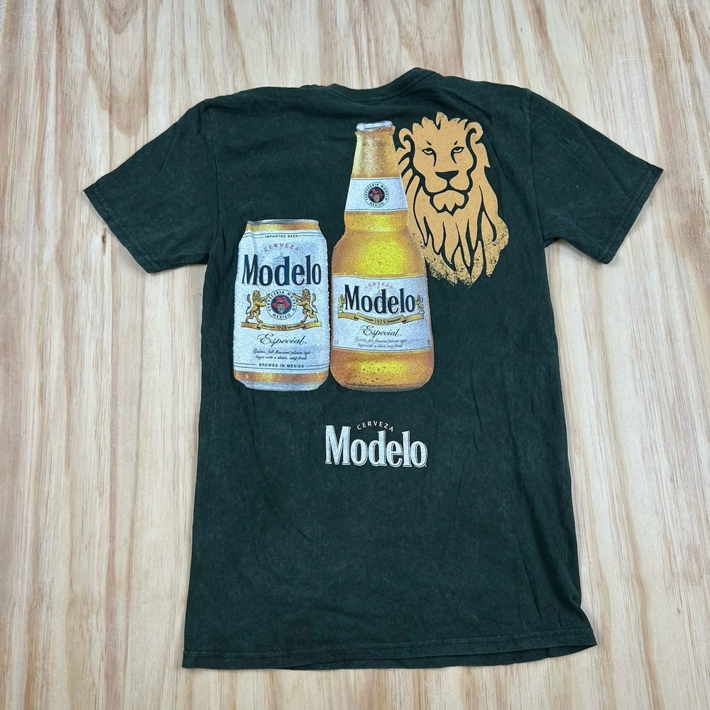 Modelo Especial‎ Beer Promo T-Shirt Green Graphic Lion Bottle Novelty Size s